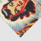 Vintage duivelse pin-up tissuepapier (Detail)