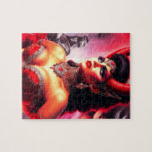 Vintage duivelse vrouw legpuzzel (Horizontaal)