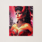 Vintage duivelse vrouw legpuzzel (Verticaal)