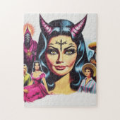 Vintage Duivelvrouw Legpuzzel (Verticaal)