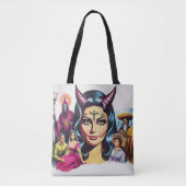 Vintage Duivelvrouw Tote Bag (Voorkant)