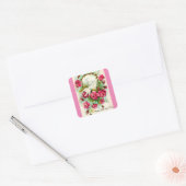 Vintage Duiven En Rozen Sticker (Envelop)