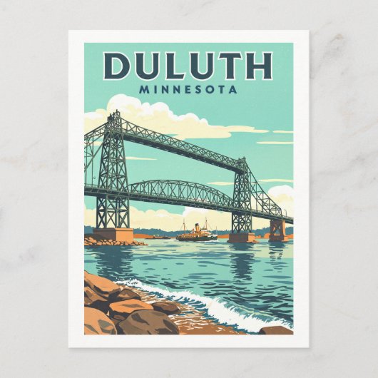 Vintage Duluth Minnesota Briefkaart (Voorkant)