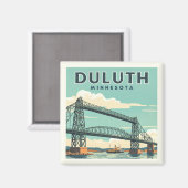 Vintage Duluth Minnesota Magneet (Voorkant / Achterkant)