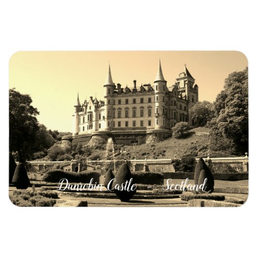 Vintage Dunrobin Castle Scotland Magneet (Horizontaal)