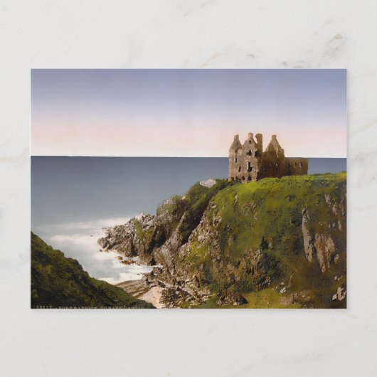 Vintage Dunskey Castle Schotland Briefkaart (Voorkant)