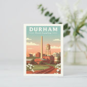 Vintage Durham North Carolina Briefkaart (Staand voorkant)