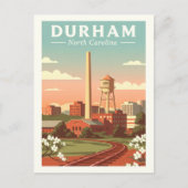 Vintage Durham North Carolina Briefkaart (Voorkant)