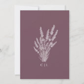Vintage Dusty Lavender Herb Wedding  Kaart (Achterkant)