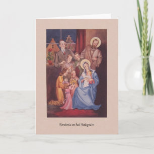Vintage Dutch Christmas Greeting Card Feestdagen Kaart