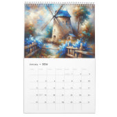 Vintage Dutch Windmills Oil Paintings Calendar Kalender (Jan 2026)