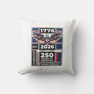 Vintage Eagle 1776 2026 T-shirt Patriottische Typo Kussen