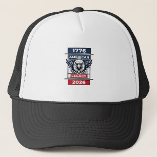 Vintage Eagle 1776 2026 T-shirt Patriottische Typo Trucker Pet