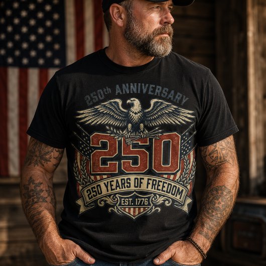 Vintage Eagle 250 Jaar Vrijheid T-shirt