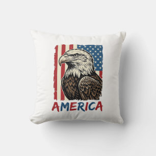 Vintage Eagle America Patriottische Shirt Ontwerp_ Kussen
