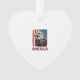 Vintage Eagle America Patriottische Shirt Ontwerp_ Ornament