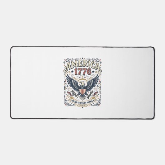 Vintage Eagle Amerika 1776 Patriottisch Bureaumat (Voorkant)