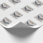 Vintage Eagle Amerika 1776 Patriottisch Cadeaupapier (Hoek)