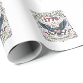 Vintage Eagle Amerika 1776 Patriottisch Cadeaupapier (Rol Hoek)