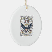 Vintage Eagle Amerika 1776 Patriottisch Keramisch Ornament (Rechts)