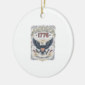 Vintage Eagle Amerika 1776 Patriottisch Keramisch Ornament (Links)
