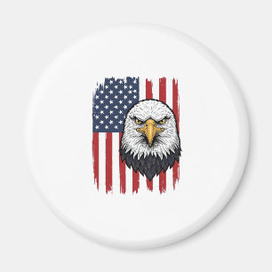 Vintage Eagle Amerikaanse Vlag Patriottisch Shirt Magneet