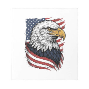 Vintage Eagle Amerikaanse Vlag Patriottisch Shirt  Notitieblok