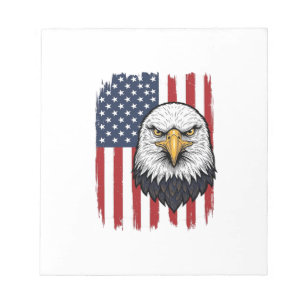 Vintage Eagle Amerikaanse Vlag Patriottisch Shirt  Notitieblok