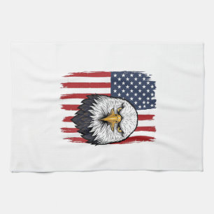 Vintage Eagle Amerikaanse Vlag Patriottisch Shirt Theedoek