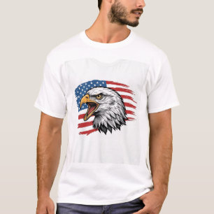 Vintage Eagle Flag Patriottische Vector T-shirt On