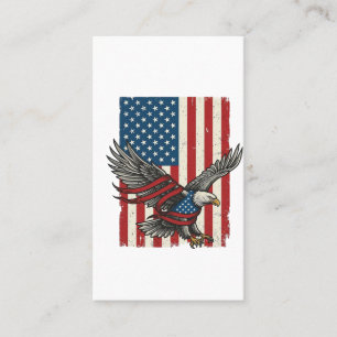 Vintage Eagle Flag Vector Patriottisch Shirt Ontwe Visitekaartje