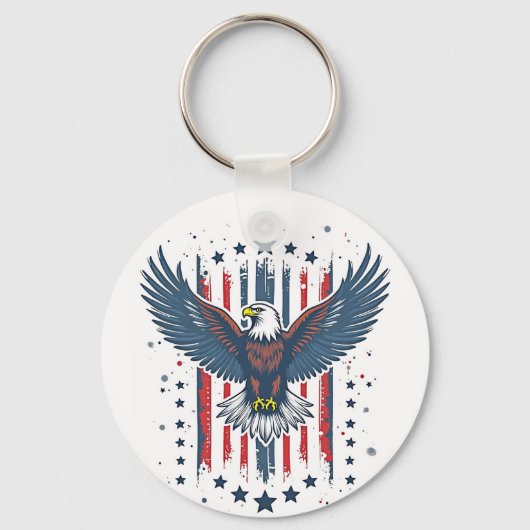 Vintage Eagle Patriotic Sleutelhanger (Achterkant)