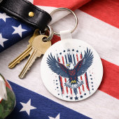 Vintage Eagle Patriotic Sleutelhanger