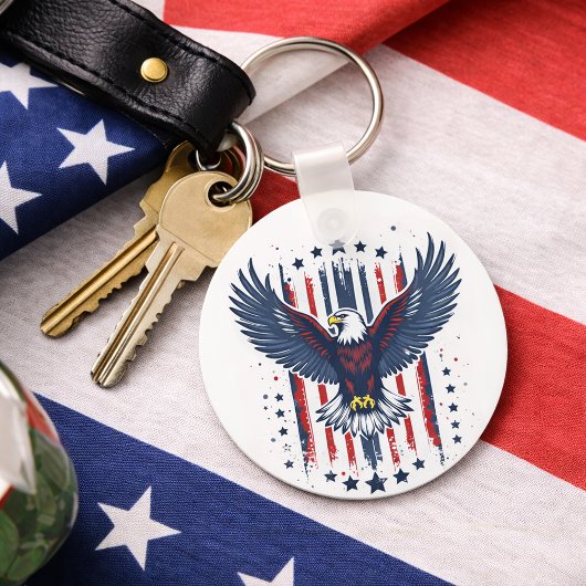 Vintage Eagle Patriotic Sleutelhanger