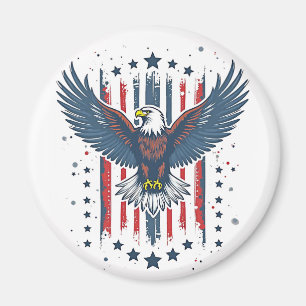 Vintage Eagle Patriottisch Magneet