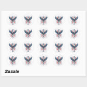 Vintage Eagle Patriottisch Ronde Sticker (Vel)