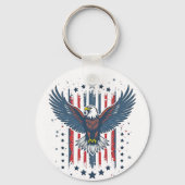 Vintage Eagle Patriottisch Sleutelhanger (Voorkant)