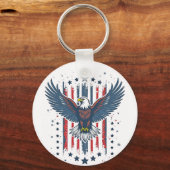 Vintage Eagle Patriottisch Sleutelhanger (Voorkant)
