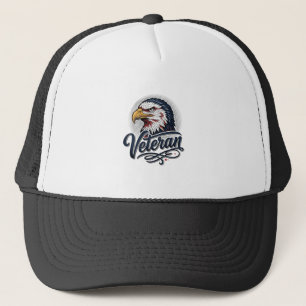 Vintage Eagle Veteran Patriottische Shirt Ontwerp_ Trucker Pet