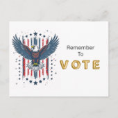 Vintage Eagle Vote Briefkaart (Voorkant)