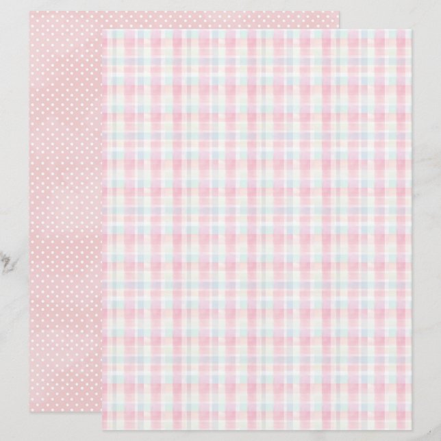 Vintage Easter Background Scrapbook Paper (Voorkant / Achterkant)