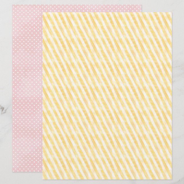 Vintage Easter Background Scrapbook Paper (Voorkant / Achterkant)