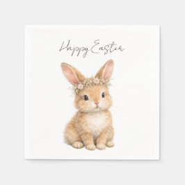 Vintage Easter Bunny Rabbit Watercolor Servet