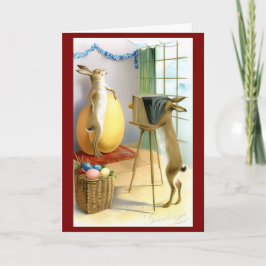 Vintage Easter Bunny Spring Kaart