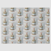 Vintage Easter Bunny with daisies Tissuepapier (Voorkant)