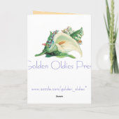 Vintage Easter Chick Card Feestdagen Kaart (Achterkant)