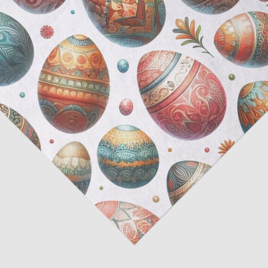 Vintage Easter Egg Pattern Holiday  Tissuepapier (Detail)