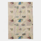 Vintage Easter Germany postcards - retro seamless  Theedoek (Verticaal)