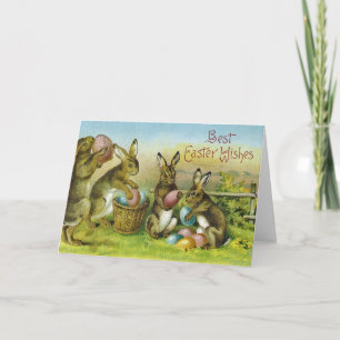 Vintage Easter Greeting Card Feestdagen Kaart