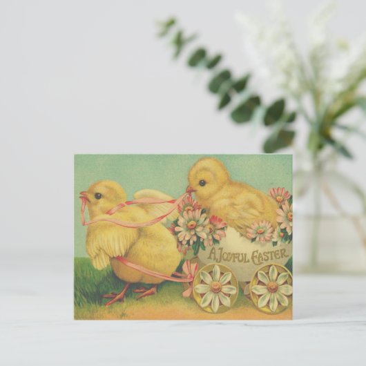 Vintage Easter Greetings Feestdagenkaart (Staand voorkant)